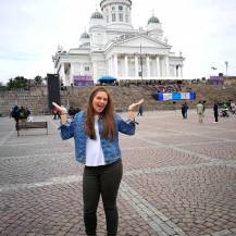 Being a tourist by the Helsinki Cathedral
