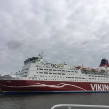 Big cruise ship docked in Helsinki