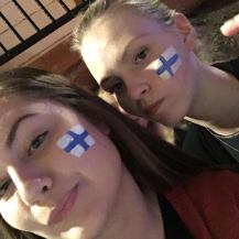 Annika and I at the suomi party