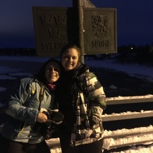 Aliette and I on the Finland/Sweden border